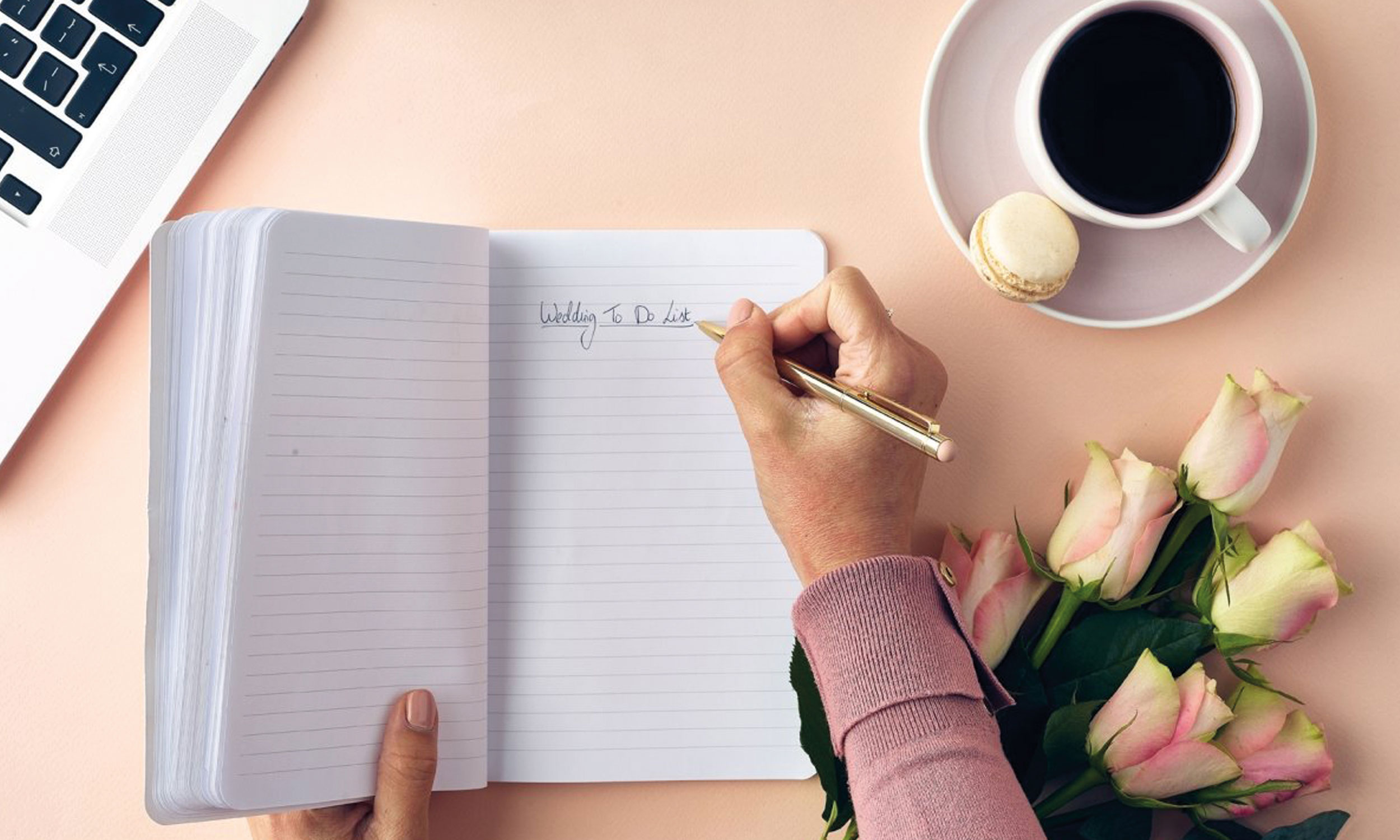 Kent+&+UK+Wedding+Planner,+Ella+Parisa,+writing+in+her+wedding+planner+diary UK, luxury Wedding planner - Lydia Gajjar of Ella Parisa having a brand shoot in Royal Tunbridge Wells. Notepad and pen reads 'Wedding to do list'